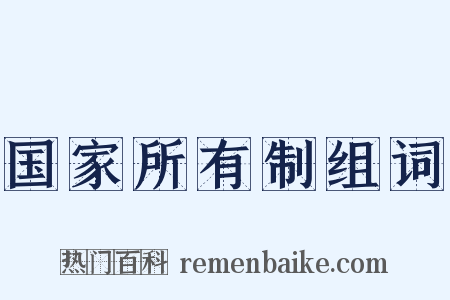 国家所有制组词是什么意思的图片
